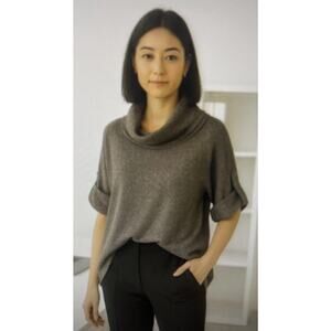 Fenn Wright Manson Sweater Half Sleeve Cowl Neck Womens Large career y2k boho